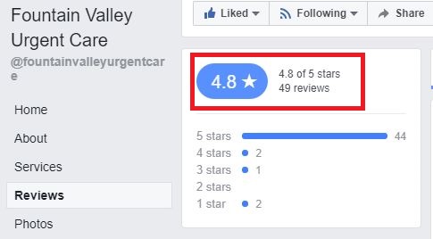 Aggregate star ratings from facebook