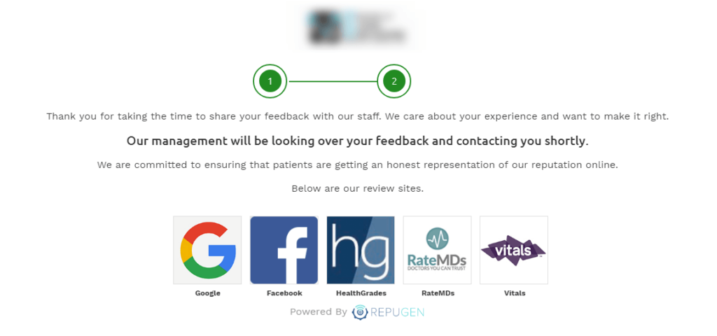 unhappy patients can post their reviews on review sites